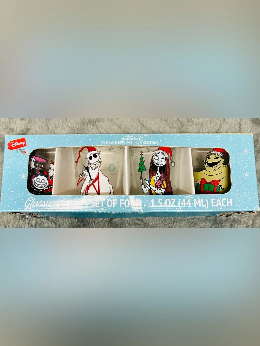 THE NIGHTMARE BEFORE CHRISTMAS SET OF 4 CHRISTMAS SHOTGLASSES